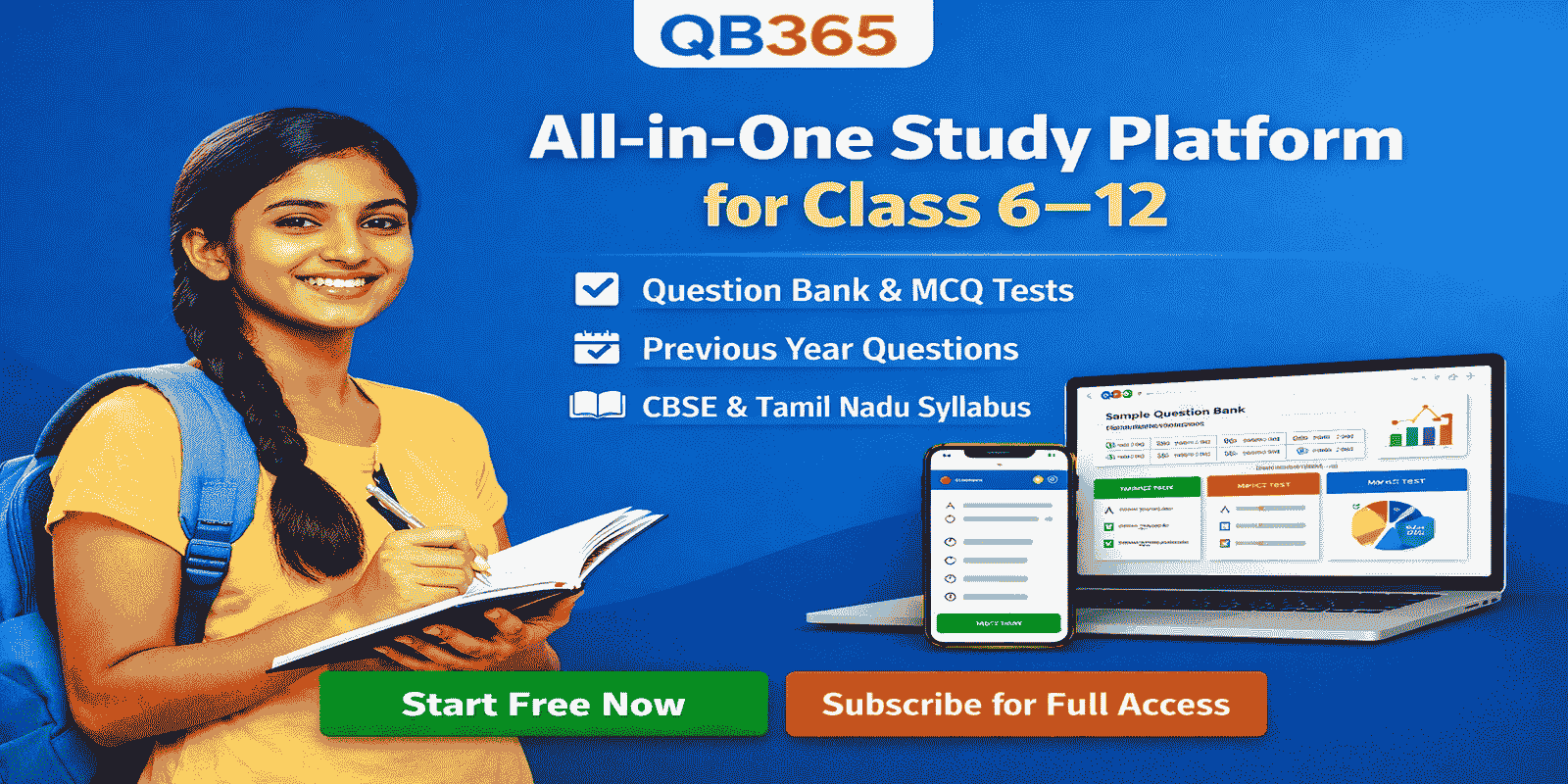 All-in-One Study Platform for Class 6–12 | QB365 Student Learning App