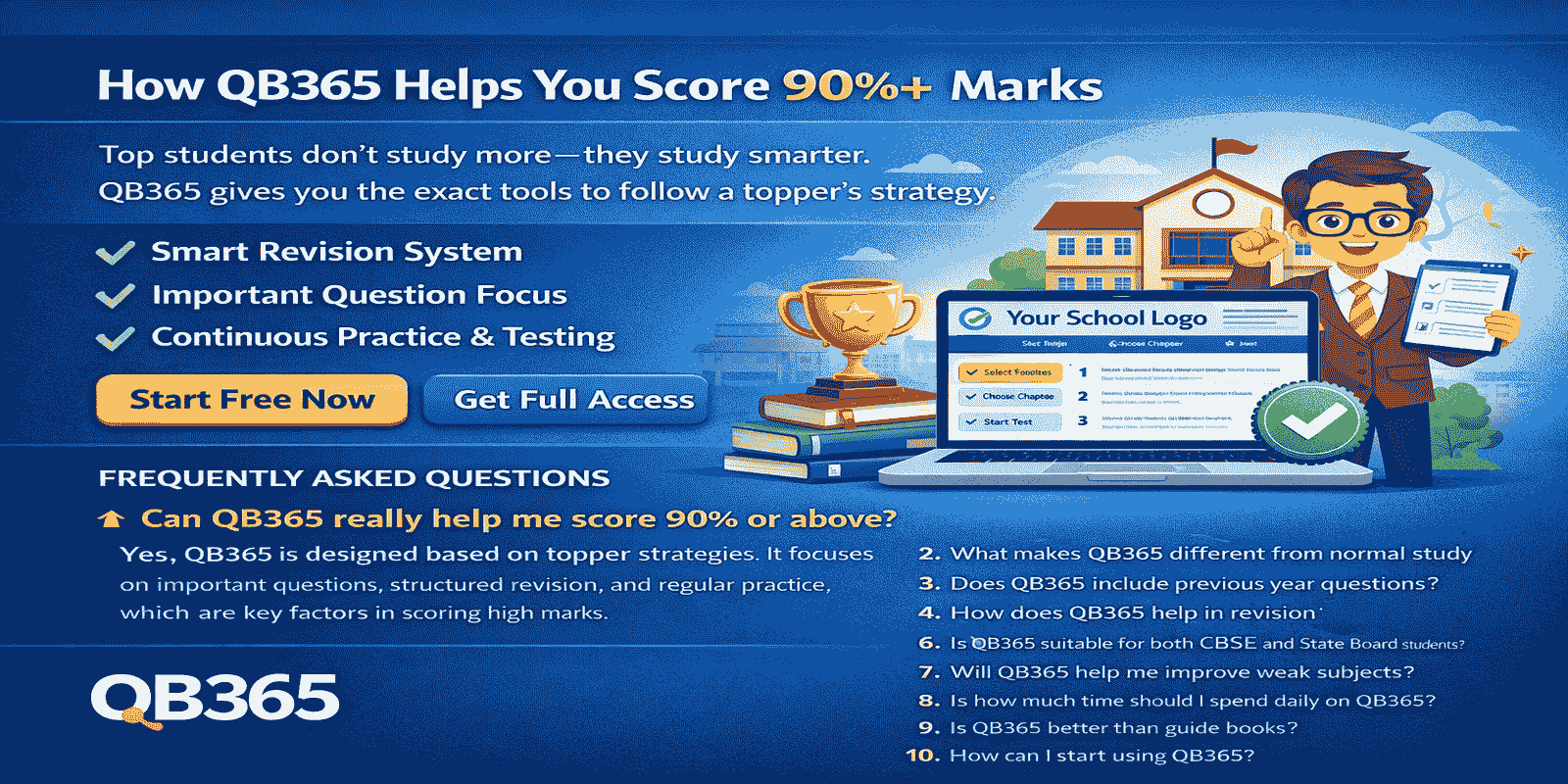 How to Score 90%+ in Exams | Smart Study Strategy – QB365